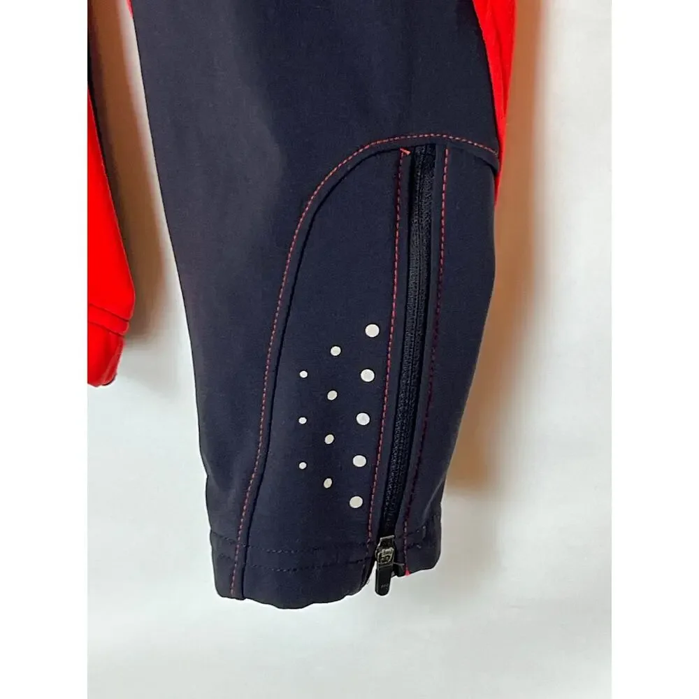 Specialized Womens XL Black Red Zip Front Long Sleeve Cycling Jacket Performance